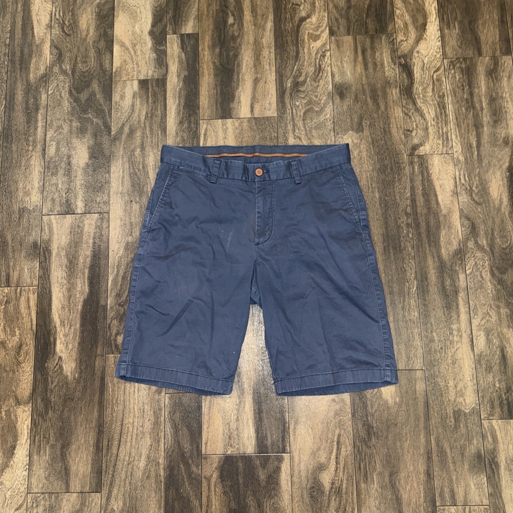 Tommy Bahama Chino Shorts Men's Size 34 Inseam 10" Navy Blue Summer Comfort